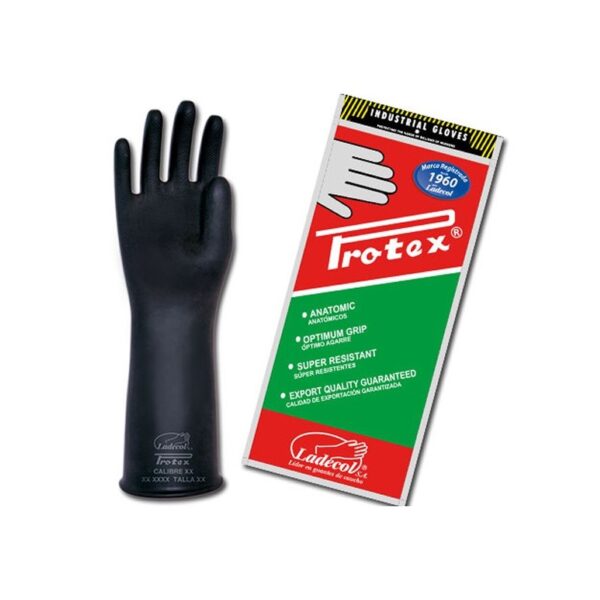 PROTEX – GUANTES DE JEBE CALIBRE 35 – 12 PULGADAS – MANGA CORTA