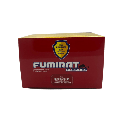 FUMIRAT BLOQUE – CAJA X 500 GR (BRODIFACOUM AL 0.5 %) – RATICIDA - Imagen 3